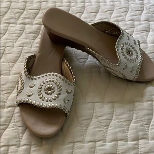 Summer shoes cream and gold